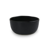 roro Stylish Ceramic Stoneware Hand-Molded Matte Black Sauce and Condiment Bowls, Set of 4