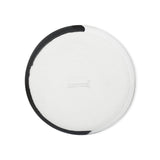 roro Handmade Ceramic Plates, 7.5 Inches - Two-Tone Black & White Mottled Cream, Set of 2