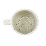 roro Light Crackled Speckled Semi Matte White Ceramic Coffee & Latte Cup, 10 oz