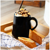 roro Ceramic Stoneware Hand-Molded Matte Black Coffee and Tea Mug and Cup, 12 oz rorodecor.myshopify.com