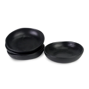 roro 5 Inch Handmade Ceramic Small Bowl, Matte Black