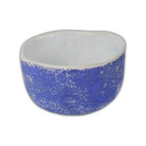 Ceramic Miso Bowl Set, Blue and White, 4.5 Inch Round, Rustic Style, Set of 2