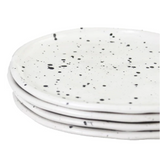 roro Ceramic Canape Plates (5.5 inch Set of 4, Egg White Speckled)