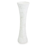 roro Hourglass Shaped Vase - Handmade 10-Inch Rustic White Classic Ceramic