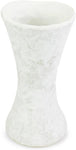 roro Handmade Rustic 5 inch Rustic White Classic Ceramic, Small Houglass Shaped Vase