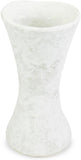 roro Handmade Rustic 5 inch Rustic White Classic Ceramic, Small Houglass Shaped Vase
