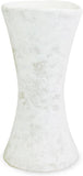 roro Handmade Rustic 5 inch Rustic White Classic Ceramic, Small Houglass Shaped Vase