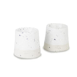 roro Ceramic Stoneware Modern Style Minimalist White Egg Topper Cup, 2.5 Inch x 2