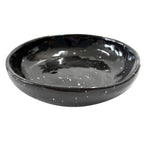 roro 5 Inch Handmade Ceramic Small Bowl, Glossy Black Speckled