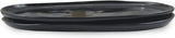 Ceramic Glossy Style 15 Inch Oval Plate Platter in Obsidian Black, set of 2