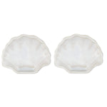 roro White Ceramic Canape Plate, Set of 2
