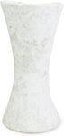 roro Handmade Rustic 5 inch Rustic White Classic Ceramic, Small Houglass Shaped Vase