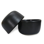 roro Handmade Ceramic Stoneware Matte Black Stoneware Miso Soup Bowls, 16 ounce (4.5 Inch Wide Bowl), Set of 2