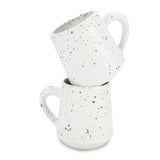 roro Matte White Speckled Ceramic Sipper Cups, 10 oz (Set of 2)