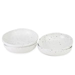 roro 5 Inch Handmade Ceramic Small Bowl, Glossy White Speckled