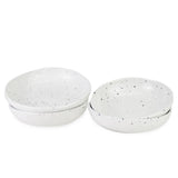 roro 5 Inch Handmade Ceramic Small Bowl, Glossy White Speckled