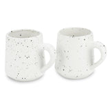 roro Matte White Speckled Ceramic Sipper Cups, 10 oz (Set of 2)