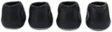 Handmade 1 oz Matte Black Stoneware Creamer Cups, Set of 4