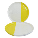 roro 10.5 Two-Tone Lemon Yellow Ceramic Plates with Lipped Edge (Set of 2) – Handmade Stoneware, Microwave and Dishwasher Safe, Dinner Plate Set