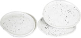 roro Ceramic Canape Plates (5.5 inch Set of 4, Egg White Speckled)