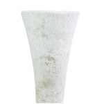 roro Hourglass Shaped Vase - Handmade 10-Inch Rustic White Classic Ceramic