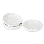 roro 5 Inch Handmade Ceramic Small Bowl, Glossy White Speckled