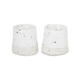 roro Ceramic Stoneware Modern Style Minimalist White Egg Topper Cup, 2.5 Inch x 2