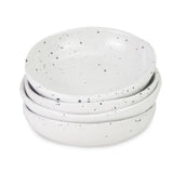 roro 5 Inch Handmade Ceramic Small Bowl, Glossy White Speckled