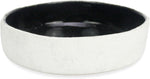 roro 12-Inch Ceramic Centerpiece Bowl, Rustic White and Glossy Black-White Speckled