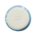 roro 5 Inch Ceramic Handmade Canape Plates, Glossy Coral Blue, Set of 4