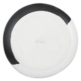 roro 10.5" Handmade Ceramic Dinner Plates - Two-Tone Organic Black & White Mottled