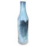 roro Handcrafted Ceramic Vase 10.5 in - Blue Reactive Glaze, Lead & Cadmium-Free, Bottle Design