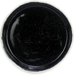 roro 12-Inch Ceramic Centerpiece Bowl, Rustic White and Glossy Black-White Speckled