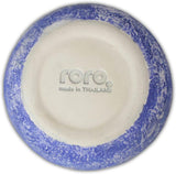 Ceramic Miso Bowl Set, Blue and White, 4.5 Inch Round, Rustic Style, Set of 2