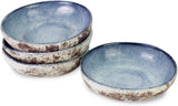 5 Inch Handmade Ceramic Small Bowl, Rustic Coral, Set of 4