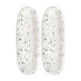 roro Ceramic Stoneware Speckled Spotted Olive Trays - Set of 2