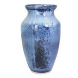 Roro Ceramic Classic Vase, 7.5 Inch, Glossy Reactive Blue Glaze, Modern Home Decor