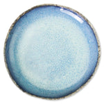 roro Modern Rustic Handmade Ceramic Stoneware, Reactive Rough Edge Coral Plate, 10.5 Inch