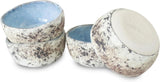 3.5 Inch Handmade Coral Stoneware Sauce Bowls - Set of 4