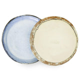 roro Handmade Ceramic Stoneware Appetizer Plates with Rustic Motif, 7 Inch Set of 2 for Appetizers