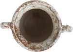 ﻿﻿﻿roro Rustic Brown Ceramic Antique Style Vase with Ear, 7 inch