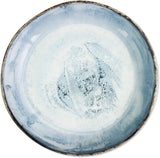 roro Modern Handmade Ceramic Centerpiece Bowl, 12 Inch Rustic Antique with Reactive Blue Inside