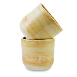 roro Handmade Ceramic Sipper Cups, Natural Clay Base (Set of 2)