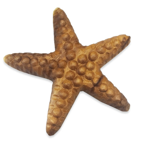 roro Handcarved Wood Starfish Wall Hanging: Natural Brown, Beach-Themed Coastal Decor - Perfect Ornament for Seaside Vibes and Maritime Home Accent
