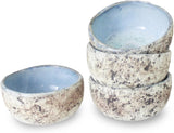 3.5 Inch Handmade Coral Stoneware Sauce Bowls - Set of 4