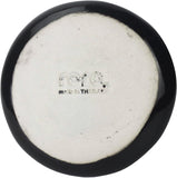 roro 5 Inch Ceramic Handmade Canape Plates, Glossy Black Speckled Set of 4