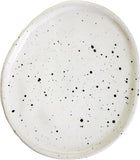 roro Ceramic Canape Plates (5.5 inch Set of 4, Egg White Speckled)