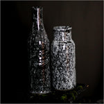 roro 8-Inch Ceramic Milk Jug Vase, Granite Black Finish