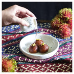 roro 5 Inch Handmade Ceramic Small Bowl, Glossy White Speckled