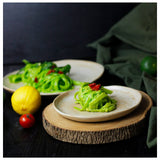 roro Ceramic Stoneware Organic Style 7 Inch Brown Sandwich and Dinner Plates, Set of 2